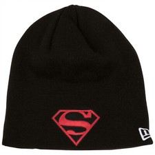 Superman Classic Logo New Era Knit Beanie Black