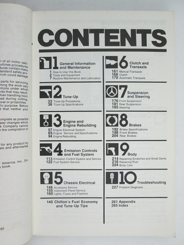 Chilton Rabbit Jetta Scirocco Dasher 1974 - 1980 Repair & Tune-Up Guide Manual - Picture 3 of 7