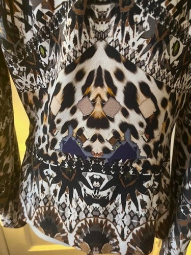 Jean Paul Gaultier Fuzzi Abstract Animal Jacket Black Gray Brown Cream Large/Med - Picture 6 of 9