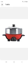 ***OPEN BOX*** Tayama 3-Quart Shabu & Grill Multi-Cooker, TRMC-40 RED
