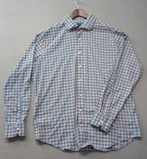 Peter Millar Shirt Mens XL Blue White Red Plaid Crown Crafted Button Up Casual