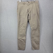 J Crew Chino Pants Mens Size 31x32 beige Stretch Cotton 250 Skinny Fit