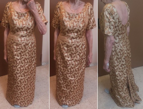 Abendkleid Cocktailkleid Ballkleid Theater Bühne gold ca. Gr. 40 hochwertig - Bild 2 von 18