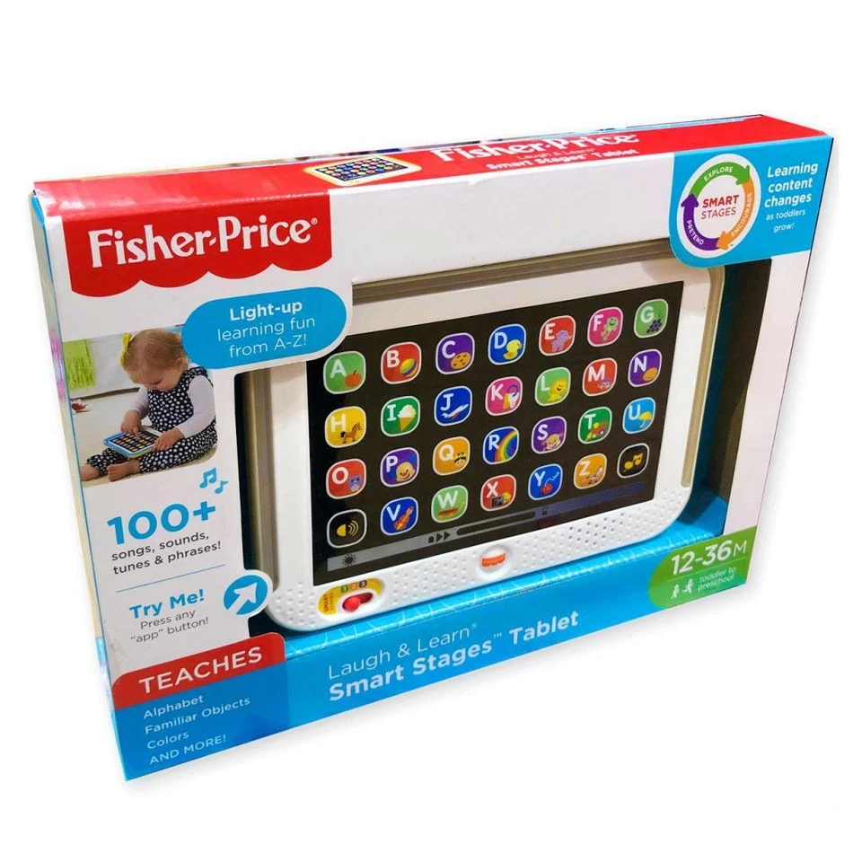 Fisher-Price White Laugh & Learn Smart Stages Tablet New Electronic Toy