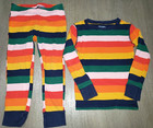 OLD NAVY boy or girl STRIPE COLORFUL PAJAMAS size XS 5 2 pc set sleepwear