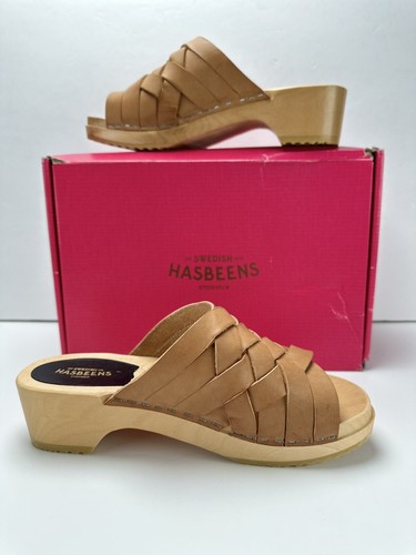 Swedish Hasbeens Britta Womens Sandals Uk 4 / EU 37 / 24 CM Brown Leather - Picture 4 of 9