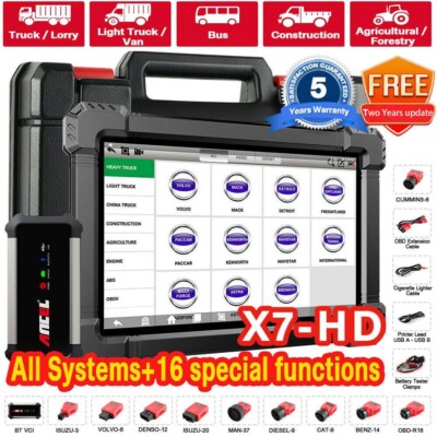 ANCEL X7-HD Heavy Duty OBD2 Diagnosegerät Scanner für Truck Lkw Bus Nutzfahrzeug
