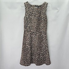 Pre - Owned NWT MNG Women Size XS Leopard Print Sleeveless Dress