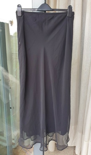 Beautiful Evans Black Long Maxi Rhinestones Skirt Size 16 Comfy Outgoing - Picture 5 of 8