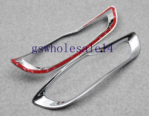 Chrome Rear Tail Bumper Fog Lamp Light Cover Trim For Jeep Cherokee 2014-2018 - Picture 4 of 7