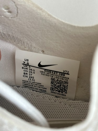 Nike React Element 55 White Summit Silver Trainers CN0147 100- Size UK 5/EU 38.5 - Picture 7 of 7