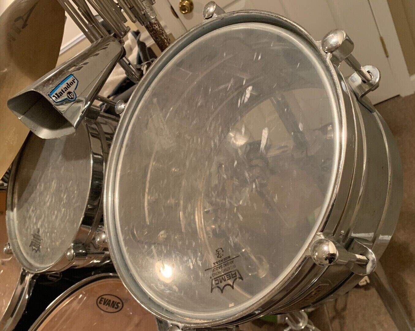 Used Latin Percussion (LP) Matador 14" & 15" Timbales w/ CowbellStand