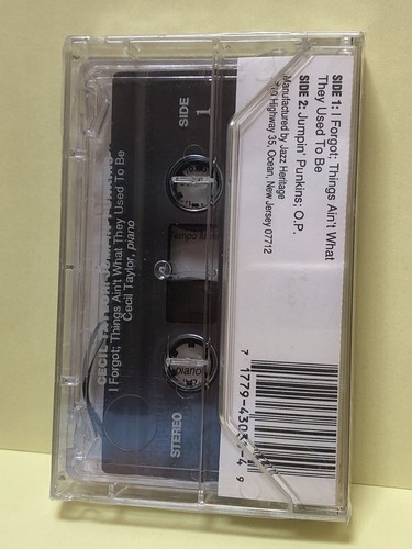 RARE Sealed OOP JAZZ Audio Cassette CECIL TAYLOR - JUMPIN’ PUNKINS - Foto 2 di 2
