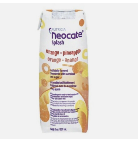 Neocate Splash Arancia Ananas 15 Cartoni Integratore Bevanda Adulti Teen