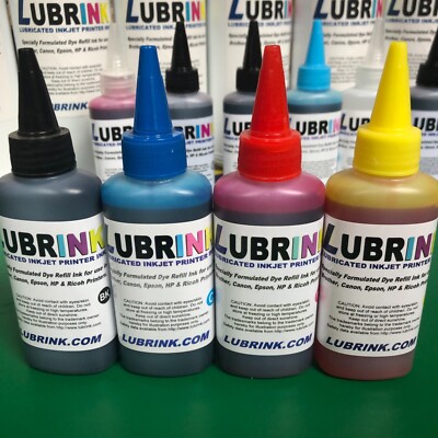 4x100ml Lubrink Drucker Nachfülltinte für EPSON Workforce WF2850DWF WF2870DWF