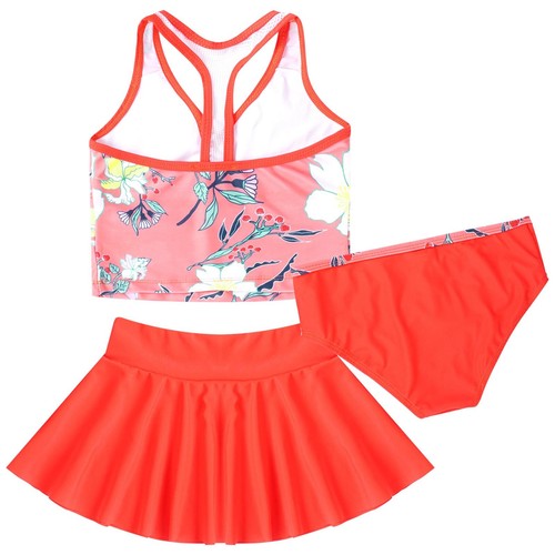 Kids Girls Tankini Swimsuit Tank Tops Bottoms Shorts Set Swimwear Bathing Suit - Picture 139 of 146