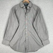 Polo Ralph Lauren Regent Classic Fit Shirt 16.5-32x33 Gray Long Sleeve Button Up