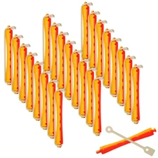 24PCS Perm Rod Hair Roller with Rubber Band Home Barber Hair Styling Tools