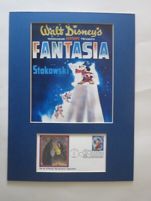 ファンタジア　スタンプ Walt Disney - Mickey Mouse in Fantasia & First Day Cover of