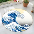 3D White Waves ZHUA028 Game Non Slip Rug Mat Photo Carpet Zoe