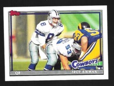 1991 Topps Troy Aikman Dallas Cowboys #371  HOF