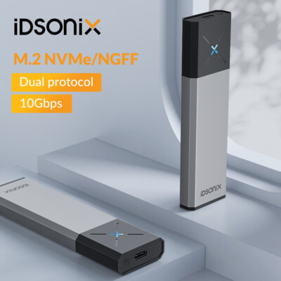 M.2 NGFF NVMe SATA USB C 3.2 GEN 2 Adapter Externes SSD Gehäuse Case 5/10Gbps