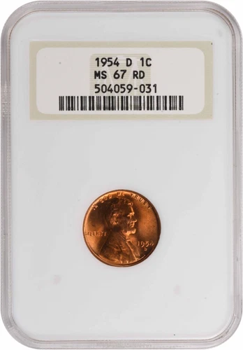 1954-D Lincoln Cent MS67RD NGC