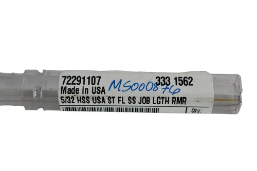 NEW Yankee 333-0.1562 Chucking Reamer: 5/32'' Dia, 3-1/8'' OAL, 1'' Flute Length - Afbeelding 4 van 4