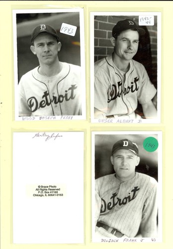 38 Vintage George Brace 4x6 photos 1930-1960's Detroit Tigers Names in Descrip - Picture 11 of 12