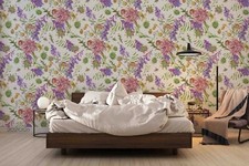 3D Watercolor Floral Leaf Self-adhesive Remov...