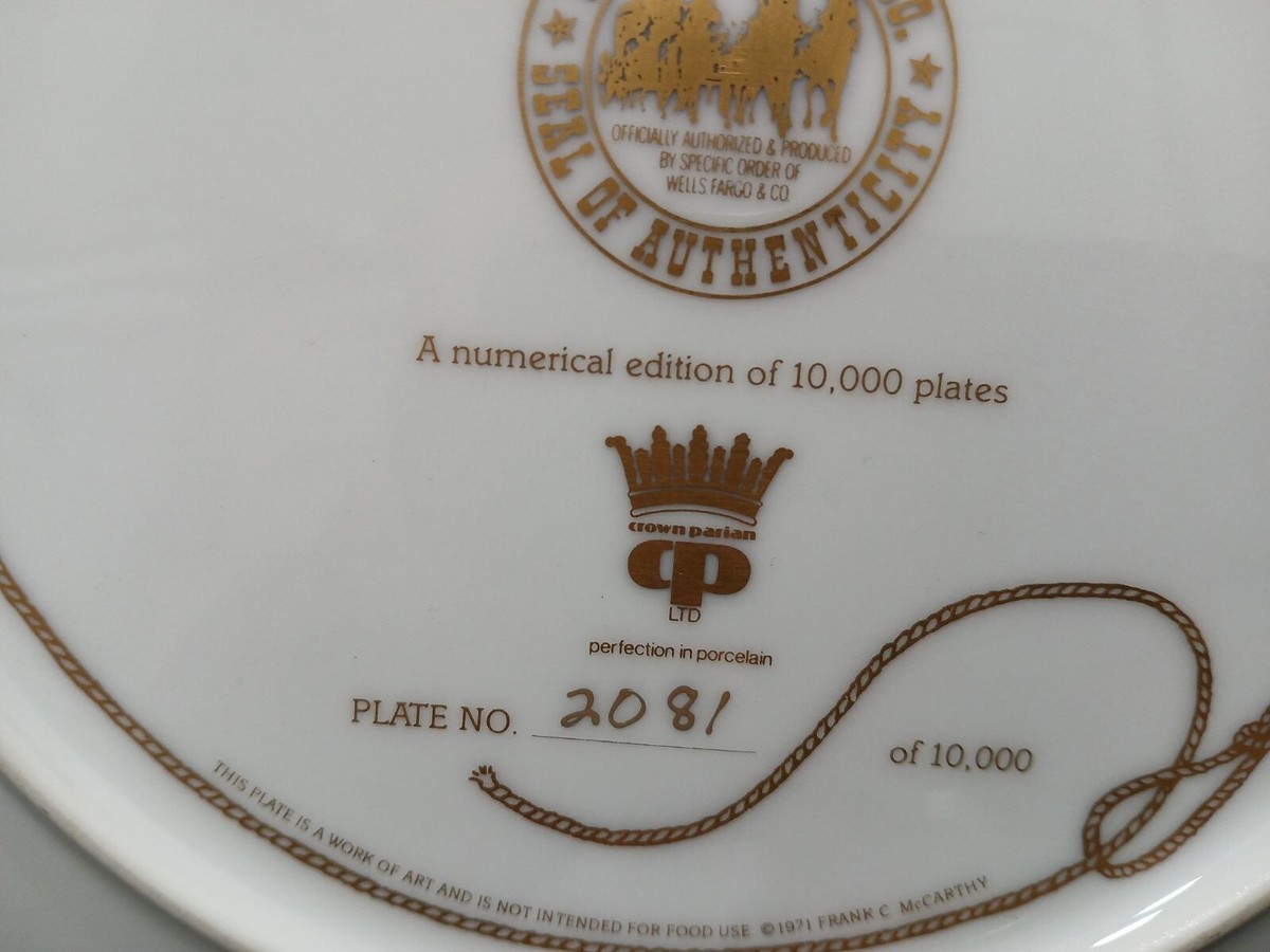 1971 Wells Fargo Collector Plate 