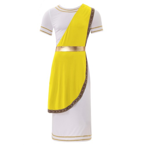 Men Costume Short Sleeve Roman Toga Costume Halloween Cosplay Fancy Dress Up - Picture 19 of 58