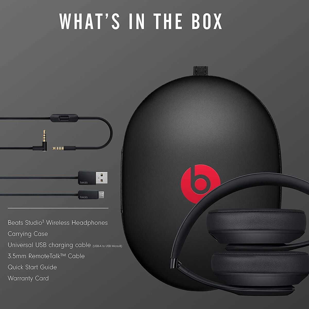 Beats Studio3 Wireless Headphones - 22hr Battery, Microphone Beats Studio3 Wireless Headphones - 22hr Battery, Microphone