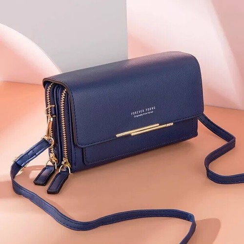 Bolso Bandolera Pequeño para Mujer Cuero Teléfono Celular Cartera Bolsos de Hombro Cartera - Imagen 14 de 23