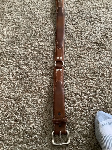 JUSTIN Stiefel Herren Größe 32 braun LEDERGÜRTEL Western Messingschnalle - Bild 3 von 7