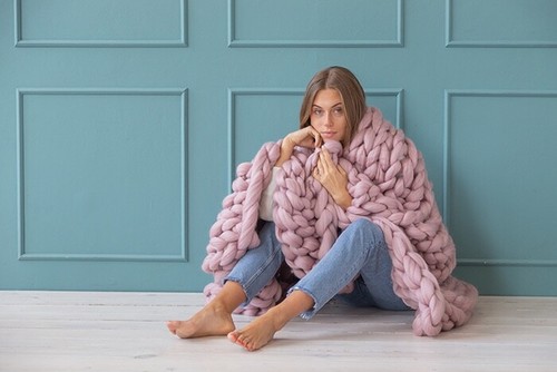 10lb Chunky Wool Yarn For Arm Knitting, Merino Wool Roving, Chunky knit blanket - 第 9/24 張圖片