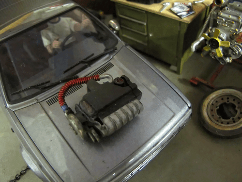 VW Golf 1 II Corrado VR6 Modellauto Motor Platte Bausatz 1/18 Umbau Motor Tuning - Bild 4 von 5