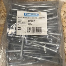 Metal Insultation Fixing Support Plasterboard Bonded Hammer Anchor M8 x 170mm 