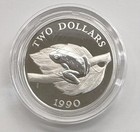 1990 Bermuda Coin Set: TREE FROG 1/10 .999 GOLD($10) and Sterling SILVER ($2) — photo 4