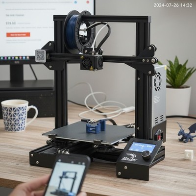 Creality 3D Printer - Open Source with Resume Printing, Compact Design 8.66x8.66