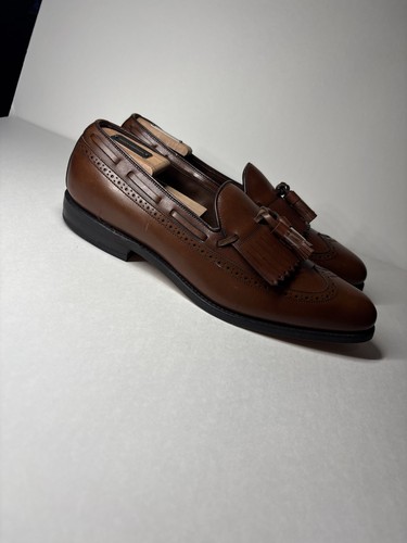 Allen Edmonds Mansfield Men’s 10 B Narrow New Deadstock Brown Tassel Loafers - Picture 16 of 16