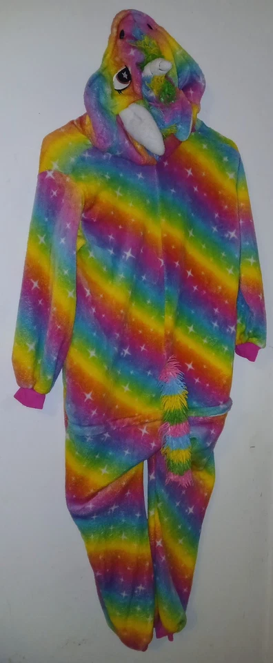 Disfraz de pijama de una pieza de unicornio arco iris para niño 9/10 Foto 4 de 4