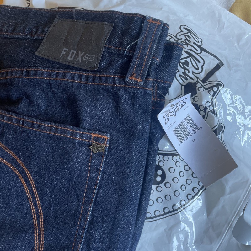 Fox Racing Men’s Dark Blue Jeans Throttle Jean 33W/32L regular tapered