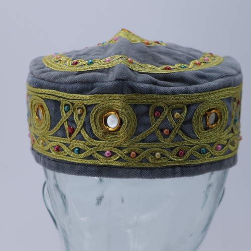 Kufi Skully Cap African Uzbek Muslim Traditional Hat Gray - Picture 6 of 22