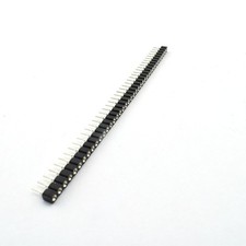 ZYAMY 10pcs 2.54mm 40Pin Round Female Socket Pin Header Strip 1x40P Single...