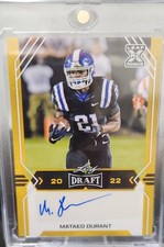 2022 Leaf Draft Rookie X Autographs Gold-Mataeo Durant #BA-MD1-Duke Blue Devils