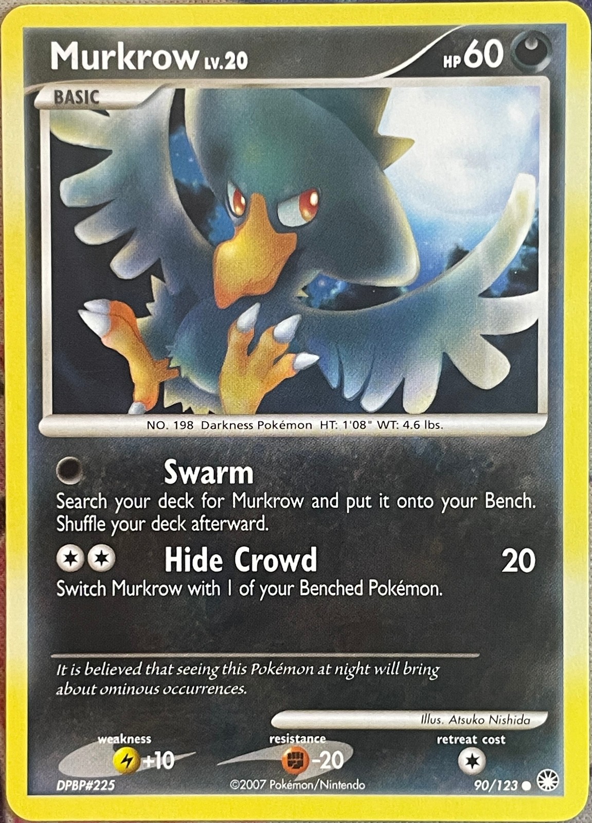 Murkrow LV. 20 - 90/123 - Mysterious Treasures Pokemon 2007