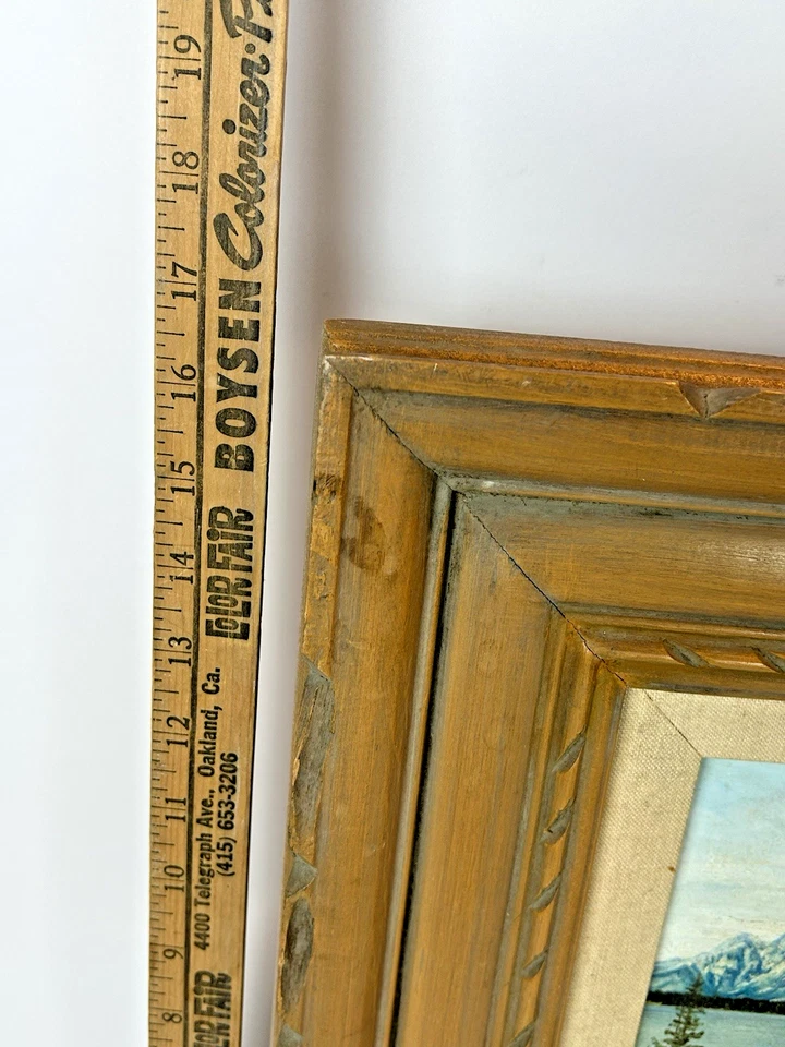 Pintura al óleo original Grand Teton Jackson Lake paisaje firmado V. Madsen rústico Foto 4 de 4