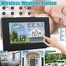 Weather Station Radio Controlled Clock Calendar Indoor/Outdoor Thermometer UK