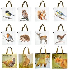 Large Reusable Shopping Bags Womens Ladies Animal Bird Travel Tote Shoulder Bag